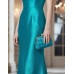 Evening Bag - Sophisticated Woven Satin Evening Clutch with Jeweled Ball Clasp - BG-AF12601AZ